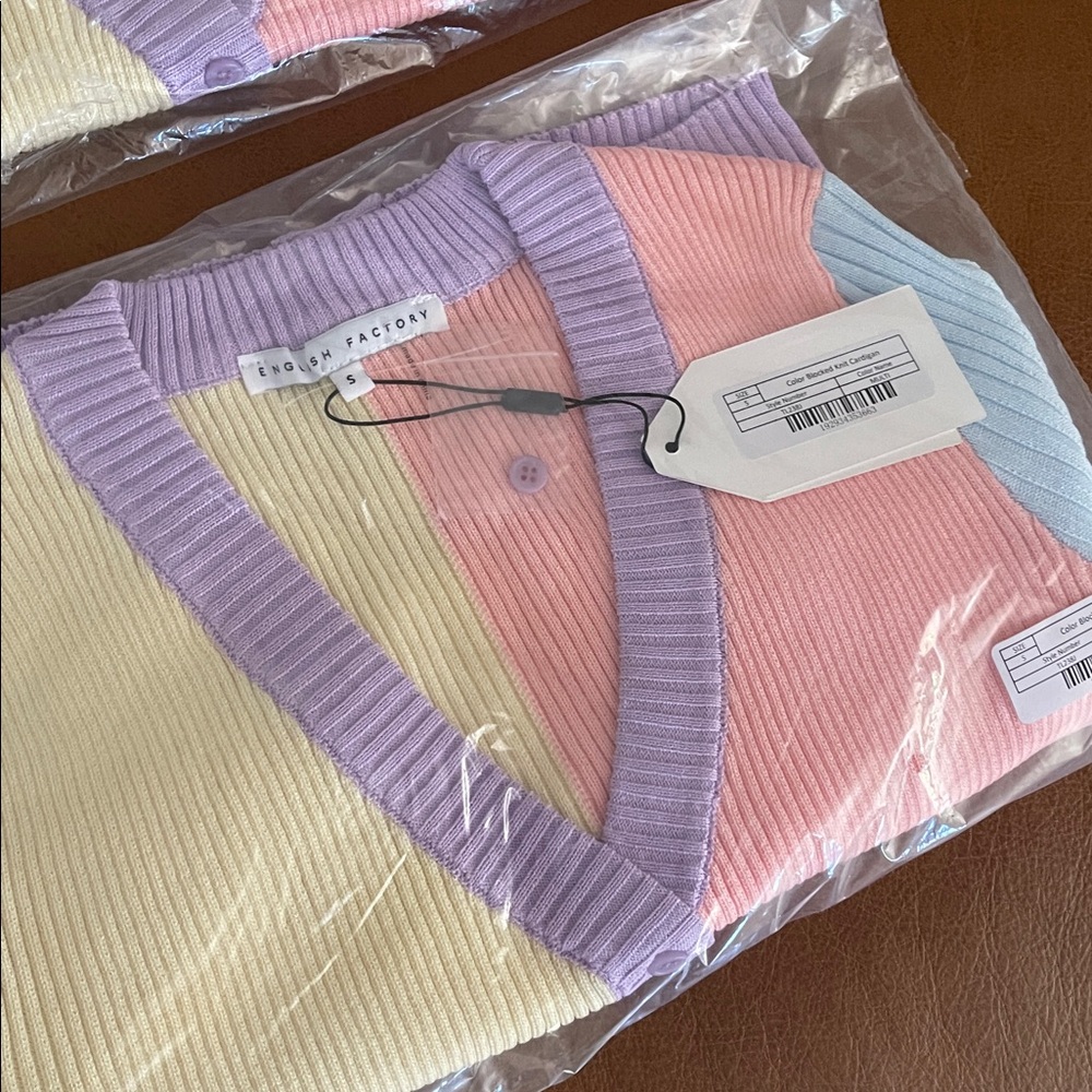 English Factory Color Block Cardigan - Picture 4 of 5